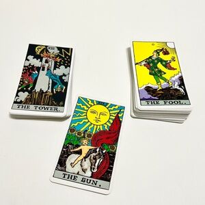 Albano-Waite Tarot Deck Vtg 1968 with Pictorial Key to the Tarot Book Set